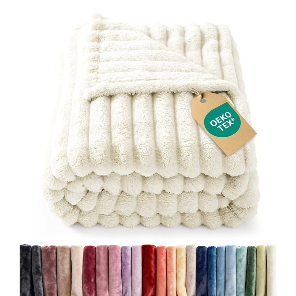 Super Soft Fleece Blanket King Size - Fleece Throw Blanket for Bed, Couch &
